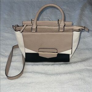 Jones New York Cream and Black Satchel